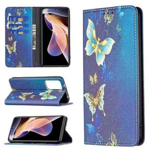 For Xiaomi Redmi Note 11 Pro 5G / 11 Pro+ 5G Colored Drawing Pattern Invisible Magnetic Leather Phone Case(Kingdee)