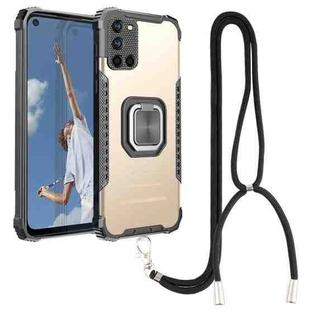 For OPPO A52 / A92 / A72 Aluminum Alloy + TPU Phone Case with Lanyard(Gold)