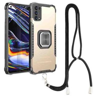 For OPPO Realme 7 Pro Aluminum Alloy + TPU Phone Case with Lanyard(Gold)