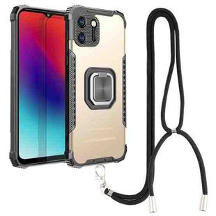 For OPPO Realme C11 Aluminum Alloy + TPU Phone Case with Lanyard(Gold)