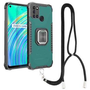 For OPPO Realme C17 / Realme 7i Aluminum Alloy + TPU Phone Case with Lanyard(Green)