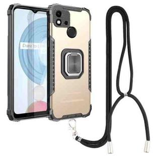 For OPPO Realme C20 / C21 / C11 / C11 2021 Aluminum Alloy + TPU Phone Case with Lanyard(Gold)