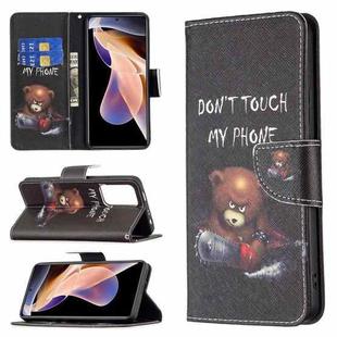 For Xiaomi Redmi Note 11 Pro / 11 Pro+ Colored Drawing Pattern Leather Phone Case(Bear)