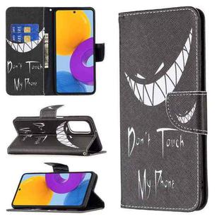 For Samsung Galaxy M52 5G Colored Drawing Pattern Leather Phone Case(Smirk)