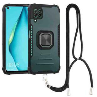 For Huawei P40 Lite / nova 6 SE / nova 7i Aluminum Alloy + TPU Phone Case with Lanyard(Green)