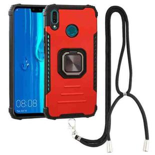 For Huawei Y9 2019 / Enjoy 9 Plus / Enjoy 20e Aluminum Alloy + TPU Phone Case with Lanyard(Red)