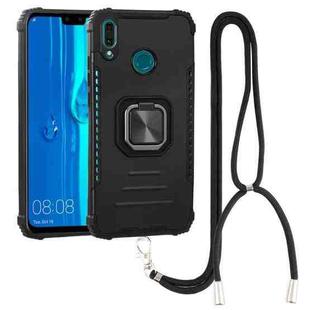 For Huawei Y9 2019 / Enjoy 9 Plus / Enjoy 20e Aluminum Alloy + TPU Phone Case with Lanyard(Black)