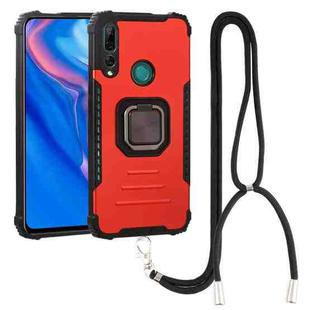 For Huawei Y9 Prime 2019 / Enjoy 10 Plus Aluminum Alloy + TPU Phone Case with Lanyard(Red)