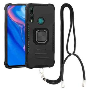 For Huawei Y9 Prime 2019 / Enjoy 10 Plus Aluminum Alloy + TPU Phone Case with Lanyard(Black)
