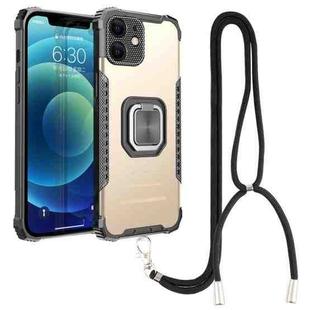 For iPhone 12 Lanyard Aluminum TPU Case(Gold)