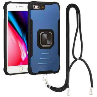 Lanyard Aluminum TPU Case For iPhone 7 Plus / 8 Plus(Blue)