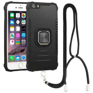 Lanyard Aluminum TPU Case For iPhone 6 Plus & 6s Plus(Black)