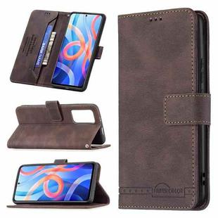 For Xiaomi Redmi Note 11 5G Magnetic Clasp RFID Blocking Anti-Theft Leather Case(Brown)