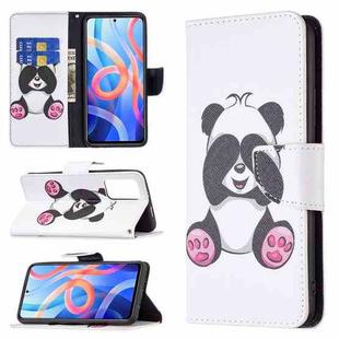 For Xiaomi Redmi Note 11 Colored Drawing Leather Phone Case(Panda)
