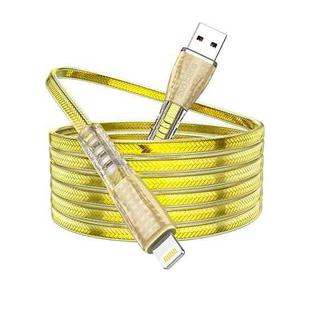 Borofone BU31 1.2m 2.4A USB to 8 Pin Jelly Braided Charging Data Cable(Gold)
