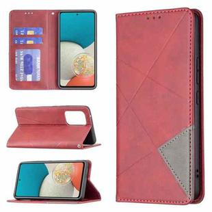 For Samsung Galaxy A53 5G Prismatic Invisible Magnetic Leather Phone Case(Red)