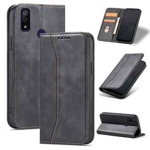 For Fujitsu Arrows WE Magnetic Dual-fold Leather Phone Case(Black)