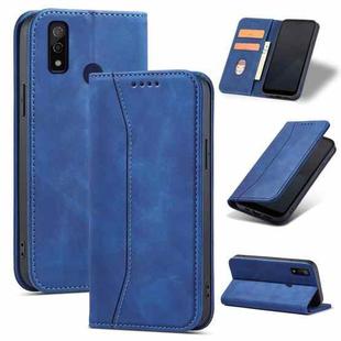 For Fujitsu Arrows WE Magnetic Dual-fold Leather Phone Case(Blue)