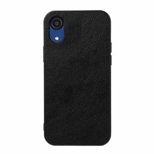 For Samsung Galaxy A03 Core Two-color Lychee Texture Phone Case(Black)
