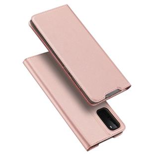 For Galaxy S20 DUX DUCIS Skin Pro Series Horizontal Flip PU + TPU Leather Case, with Holder & Card Slots(Pink)