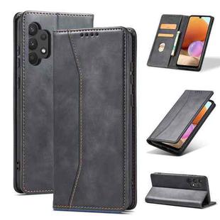 For Samsung Galaxy A32 5G Magnetic Dual-fold Leather Phone Case(Black)