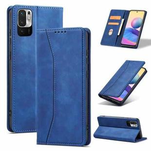 For Xiaomi Redmi Note 10 5G Magnetic Dual-fold Leather Phone Case(Blue)