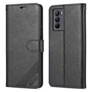 For vivo T1 5G AZNS Sheepskin Texture Flip Leather Phone Case(Black)