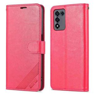 For OPPO K9s / Realme Q3s AZNS Sheepskin Texture Flip Leather Phone Case(Red)