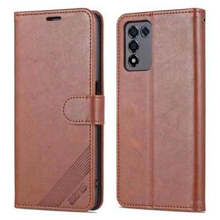 For OPPO K9s / Realme Q3s AZNS Sheepskin Texture Flip Leather Phone Case(Brown)