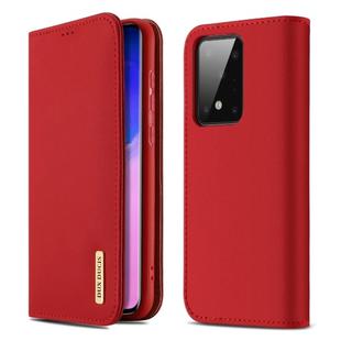 For Galaxy S20 Ultra DUX DUCIS WISH Series TPU + PU + Leather Case with Card Slots & Wallet(Red)