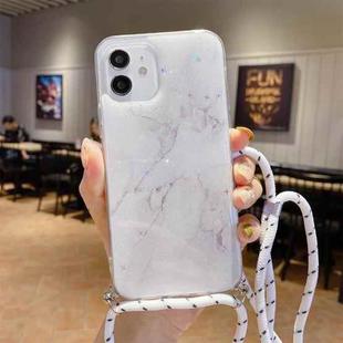 For iPhone 12 Pro Max Marble Pattern Lanyard Phone Case(4)