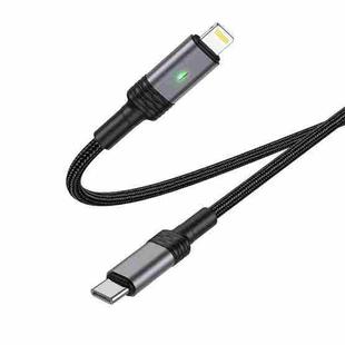 Borofone BU30 1.2m PD 20W Type-C to 8 Pin Smart Power-off Charging Data Cable(Black)