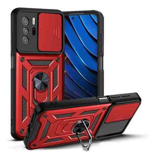 For Xiaomi Redmi Note 10 Pro 5G Sliding Camera Design TPU + PC Phone Case(Red)