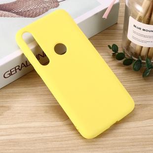 For Motorola G8 Play / One Macro Solid Color Liquid Silicone Shockproof Coverage Case(Yellow)