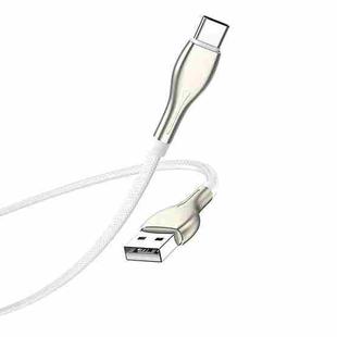 Borofone BU29 1.2m 3A USB to Type-C Exquisite Charging Data Cable(White)