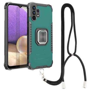 For Samsung Galaxy A32 5G Lanyard Aluminum TPU Case(Green)