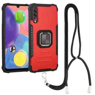 For Samsung Galaxy A70 / A70s Lanyard Aluminum TPU Case(Red)