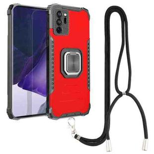 For Samsung Galaxy Note20 Ultra Lanyard Aluminum TPU Case(Red)