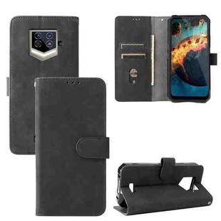 For Oukitel WP15 5G Solid Color Skin Feel Magnetic Buckle Leather Phone Case(Black)