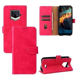 For Oukitel WP15 5G Solid Color Skin Feel Magnetic Buckle Leather Phone Case(Rose Red)