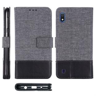 For Galaxy A10 MUMXA MX102 Horizontal Flip Canvas Stitching Leather Case with Holder & Card Slots & Wallet(Black)