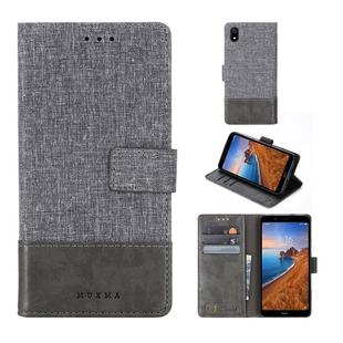 For Xiaomi Redmi 7A MUMXA MX102 Horizontal Flip Canvas Stitching Leather Case with Holder & Card Slots & Wallet(Grey)