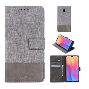 For Xiaomi Redmi 8A MUMXA MX102 Horizontal Flip Canvas Stitching Leather Case with Holder & Card Slots & Wallet(Grey)