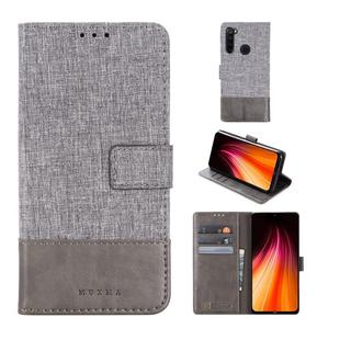For Xiaomi Redmi Note 8T MUMXA MX102 Horizontal Flip Canvas Stitching Leather Case with Holder & Card Slots & Wallet(Grey)