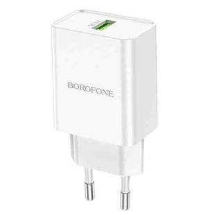 Borofone BN5 Jingrui Single Port QC3.0 USB Charger, EU Plug(White)