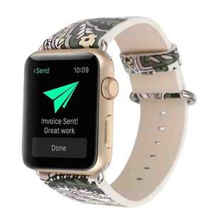 For Apple Watch Series 8&7 41mm / SE 2&6&SE&5&4 40mm / 3&2&1 38mm Fashion Strap Watch Band(Floral)