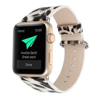 For Apple Watch Series 7 41mm / 6 & SE & 5 & 4 40mm / 3 & 2 & 1 38mm Fashion Strap Watch Band(Leopard Print)