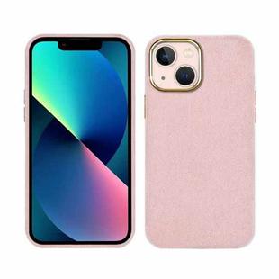 For iPhone 13 mini Plush Roughout PU Phone Case (Pink)