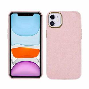 For iPhone 11 Plush Roughout PU Phone Case (Pink)