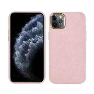 For iPhone 11 Pro Plush Roughout PU Phone Case (Pink)